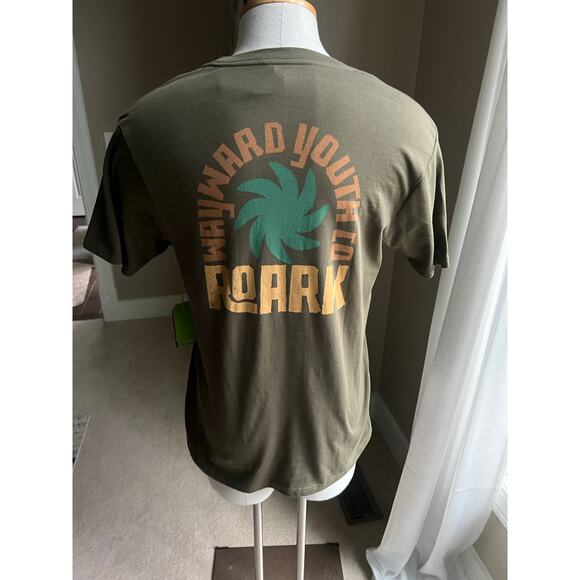 NWT Roark Wayward Youth olive graphic print short sleeve tee sizeM - Picture 2 of 4